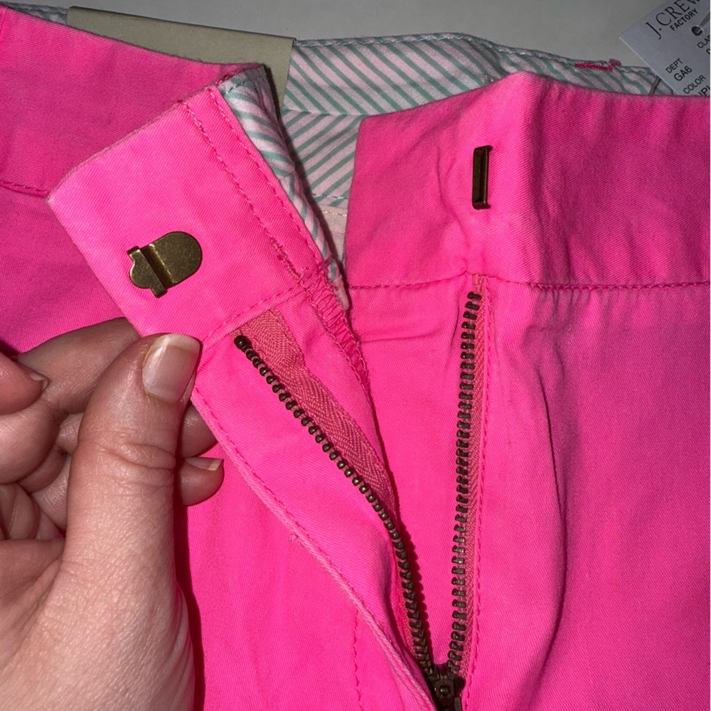 J. Crew 7" Chino Shorts Size 14 Wildflower Pink Deadstock Preppy Summer - Picture 8 of 12